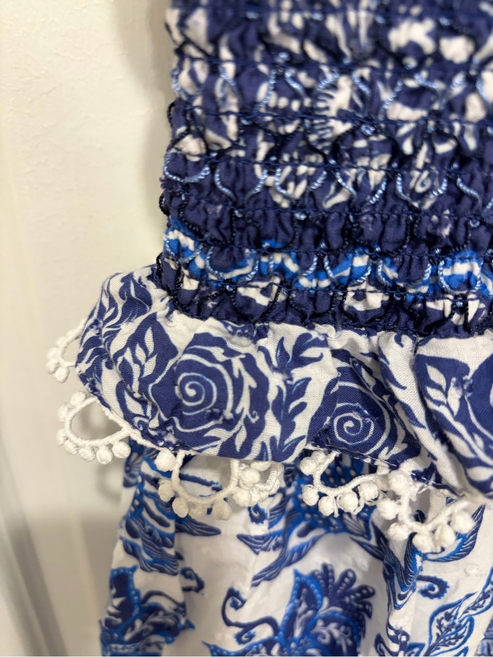 FARM Rio Blue and White Floral Maxi Dress - Picture 7 of 8